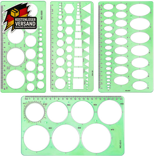 Zeichenschablonen set für - set,