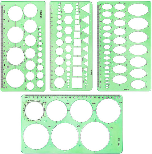 Zeichenschablonen set für - zeichenschablonen,